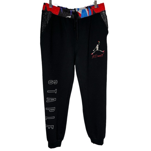 Staple Pigeon Men's Sweatpants in Black with Til Death Skeleton Size XL - Picture 1 of 7